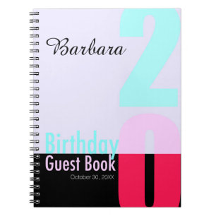 Livre d'or moderne Smart 20th Birthday Party NB