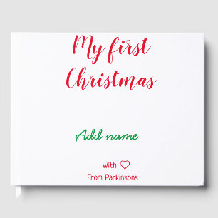 Livre D'or Mon premier Noël ajouter nom de famille nom de fam