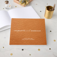 Monogramme de mariage personnalisé en faux cuir