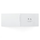 Monogramme sophistiqué noir et blanc minimaliste