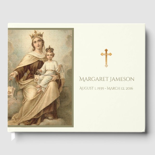 Livre D'or MONT CARMEL Mémorial funéraire Vierge Marie (Recto)