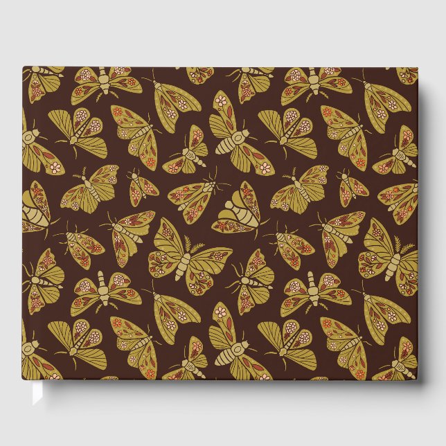 Livre D'or Moths rétro des années 1970 (Recto)