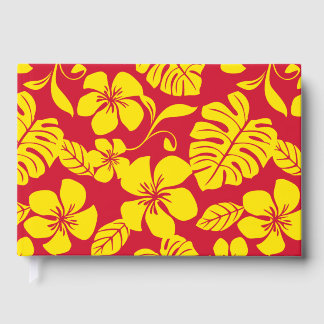 LIVRE D'OR MOTIF DE BIKINI ROSE EN ROUGE ET OR