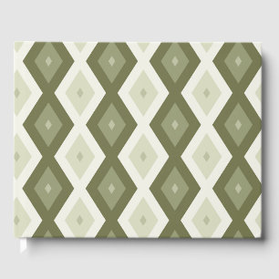Livre D'or Motif diamant vert olive