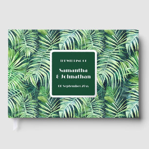 Livre D'or Motif d'impression de feuillage vert réel feuille