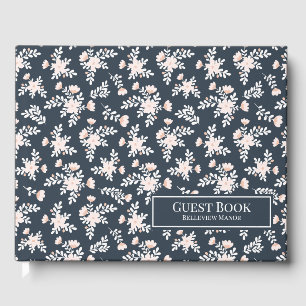Livre D'or Motif Floral bleu Vacances Maison ou location