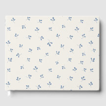 Motif jeté botanique bleu côtier