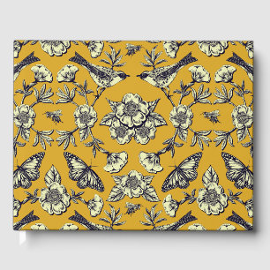 Livre D'or Moutarde Jaune et Oiseaux de la Marine, Papillons 