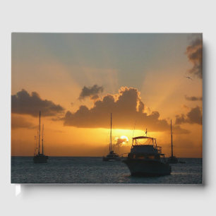 Livre D'or Navires et Sunset Tropical Seascape