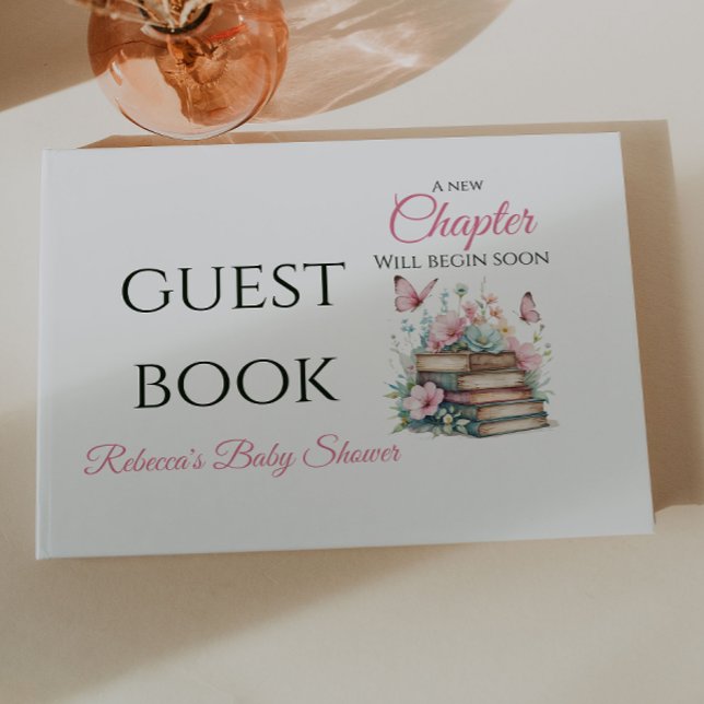 Livre D'or New Chapter Girl Storybook Guest Book Baby Shower (Créateur téléchargé)
