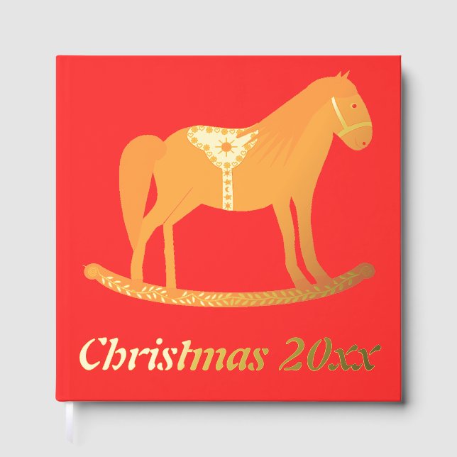 Livre D'or Noël scandinave Cheval Rocse Custom (Recto)