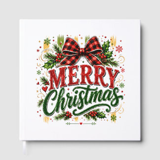 Livre D'or Noeud carreau joyeux Noël