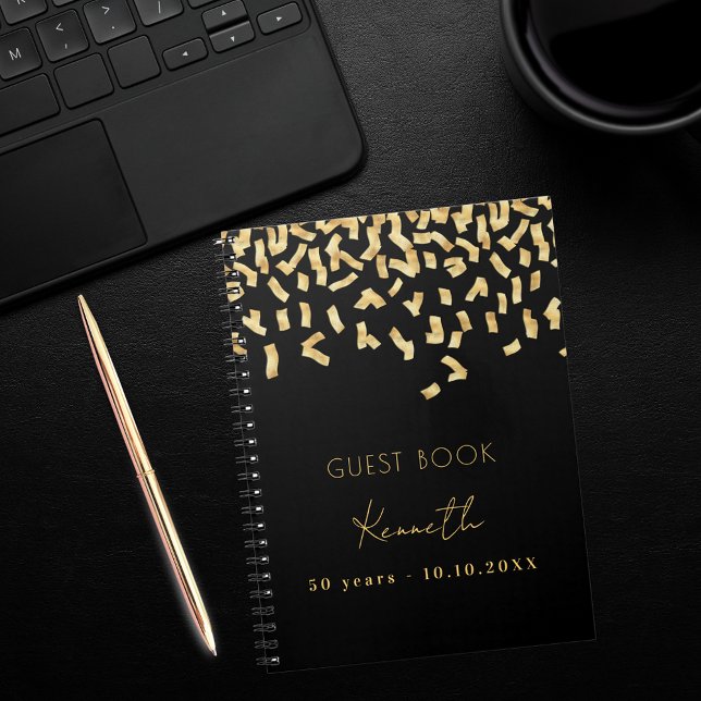 Livre d'or noir confetti (Créateur téléchargé)
