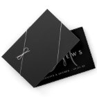 Noir minimaliste moderne avec Mariage Monogramme g