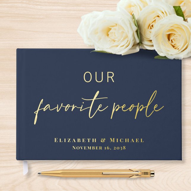 Livre D'or Nos favoris Mariage bleu marine (Créateur téléchargé)