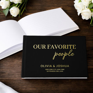 Livre D'or Nos personnes préférées Mariage minimaliste Black