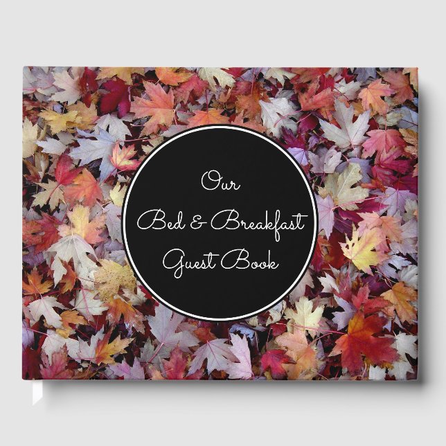 Livre D'or "Notre Bed & Breakfast Guest Book" + Feuilles d'au (Recto)