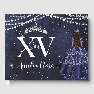 Livre D'or Nuit étoilée robe de princesse bleu marine Quincea