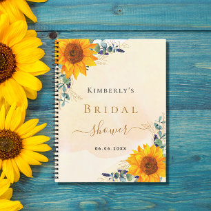 Livre d'or nuptiale fleurs de soleil eucalyptus