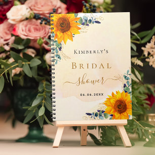 Livre d'or nuptiale fleurs de soleil eucalyptus