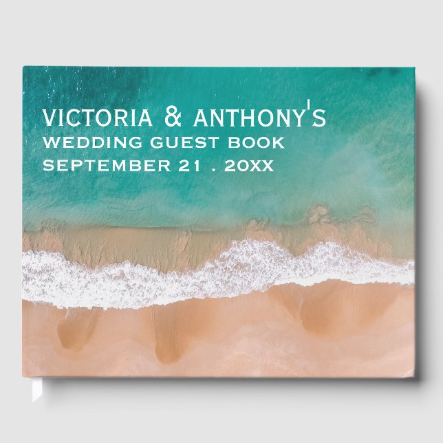 Livre D'or Ocean Wave, Mariage plage (Recto)