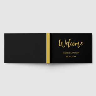Livre D'or Or élégant moderne professionnel et noir métallisé