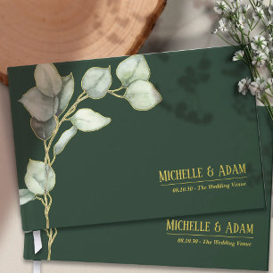 Livre D'or Or Mariage simple d'Eucalyptus