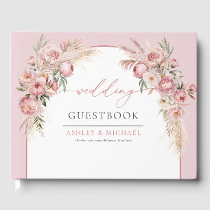 Livre D'or Pampas boho arche chic pampas eucalyptus