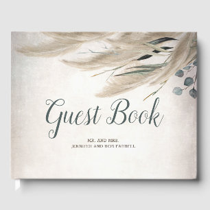 Livre D'or Pampas Espagnol Mariage Grass et Verdure