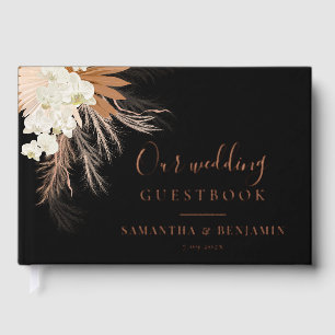 Livre D'or Pampas Grass Terracotta Rose Gold Foil Mariage