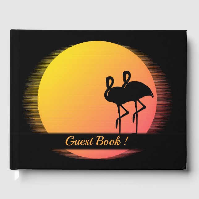 Livre D'or Paramètre flamme Mariage du soir du soleil (Recto)