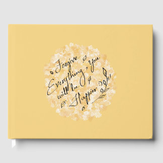 Livre D'or Pardonnez et soyez heureux floral minimal