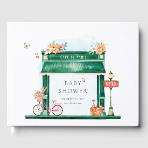Livre D'or Paris Café Boulangerie Baby shower aquarelle