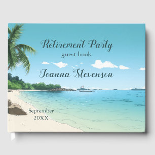 Livre D'or Parti de retraite Tropical Beach Palm Trees