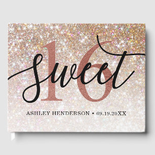 Livre D'or Parties scintillant Ombre Sweet 16 Anniversaire