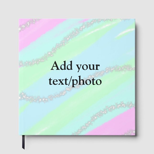 Livre D'or Parties scintillant rose bleu vert étincelant past (Recto)