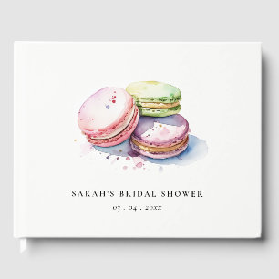 Livre D'or Pâtisserie de Macarons Français à l'aquarelle Ente