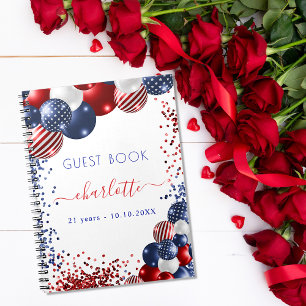 Livre d'or patriotique rouge blanc drapeau bleu