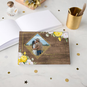 Livre D'or Pays rustique unique Western Boho Gold