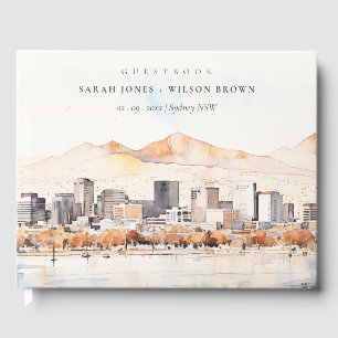Livre D'or Paysage aquarelle de mariage à Salt Lake City, Uta
