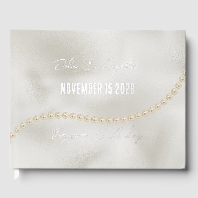 Livre D'or Pearls White Luxe Mariage (Recto)