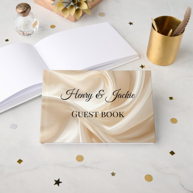 Livre D'or Personalized Wedding Guest Book (Recto ouvert)