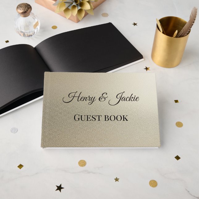 Livre D'or Personalized Wedding Guest Book (Recto ouvert)