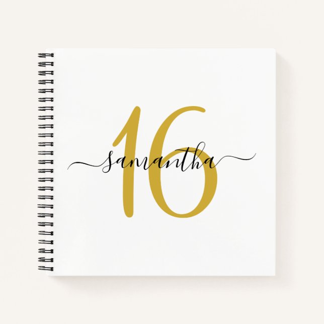 Livre d'or personnalisé 16e anniversaire (Devant)