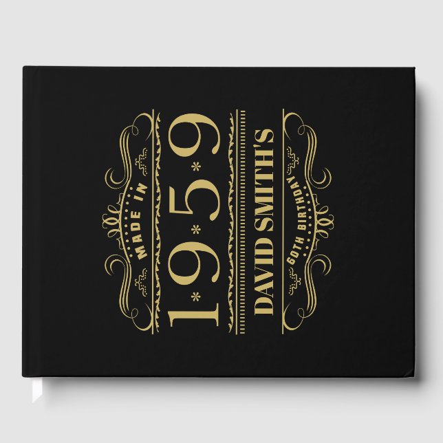 Livre D'or Personnalisé 1959 60e anniversaire (Recto)