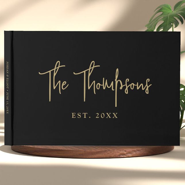 Livre D'or Personnalisé Avec Noms Élégant Script De Calligrap (Créateur téléchargé)