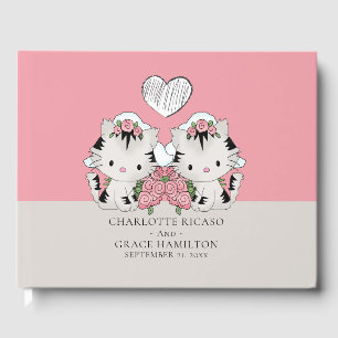 Livre D'or Personnalisé Deux Mariées Chat Thème Gay Mariage