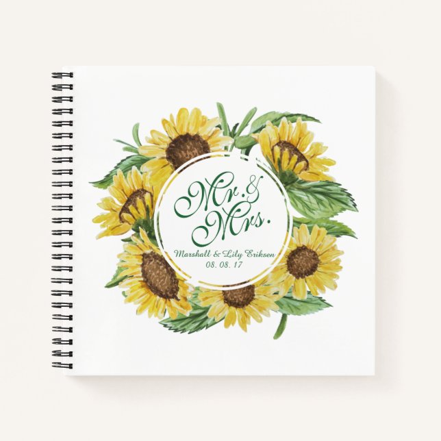 Livre d'or personnalisé Mariage de couronne de tou (Devant)