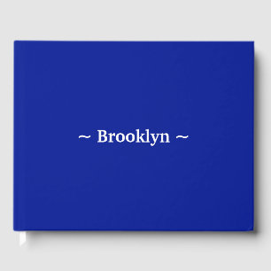 Livre D'or personnaliser changement nom texte blanc cobalt bl