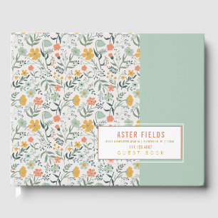 Livre D'or Personnaliser le magnifique motif botanique floral